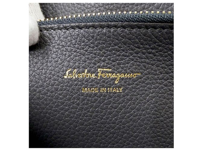 Borsa in pelle grigia Salvatore Ferragamo Marrone - vista 6