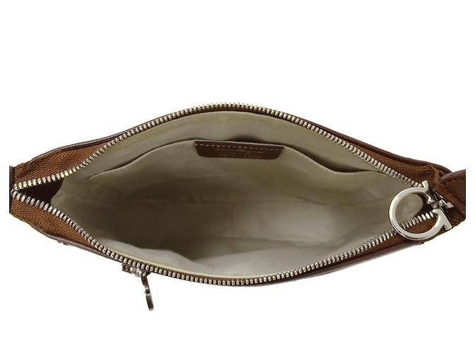 Gancini Borsa a mano in pelle marrone Salvatore Ferragamo - vista 6