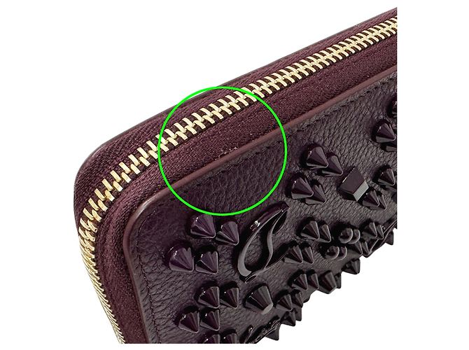 Cartera larga de piel morada Christian Louboutin Púrpura - vista 10