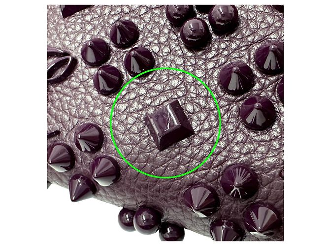 Cartera larga de piel morada Christian Louboutin Púrpura - vista 9
