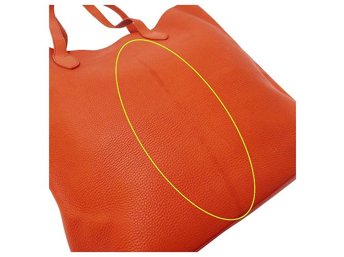 Burberry Handtasche aus orangefarbenem Leder - Ansicht 8
