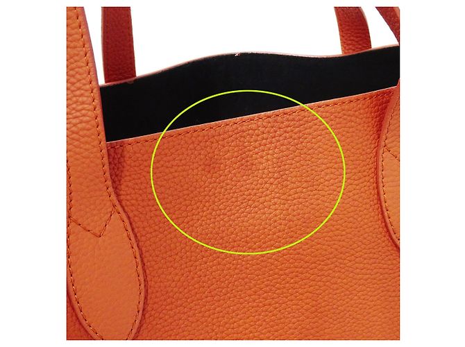 Burberry Handtasche aus orangefarbenem Leder - Ansicht 9