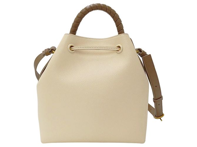 Bolsa de couro Chloé Marcie Marrom Cru - vista 2
