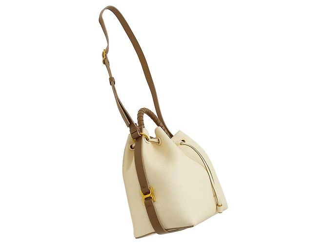 Bolsa de couro Chloé Marcie Marrom Cru - vista 4