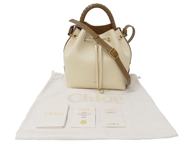 Bolsa de couro Chloé Marcie Marrom Cru - vista 5