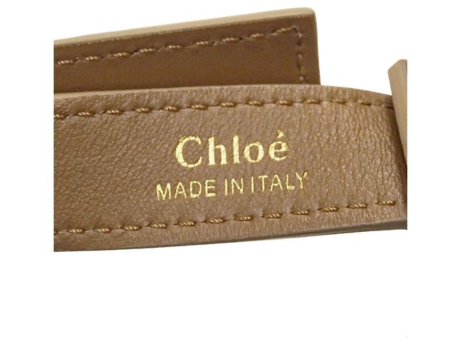 Bolsa de couro Chloé Marcie Marrom Cru - vista 7