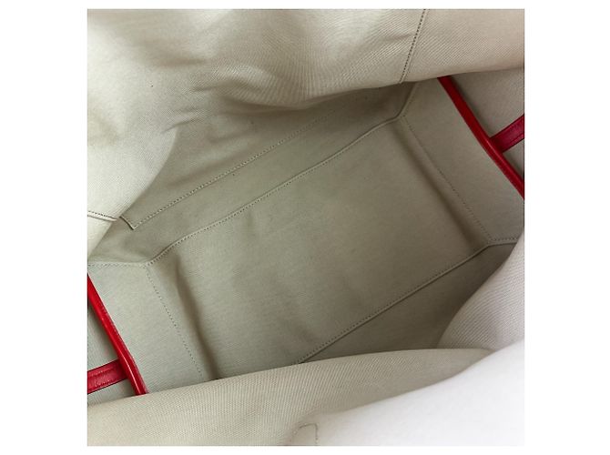 Borsa Tote con borchie Christian Louboutin Frangibus Bianco Rosso Beige - vista 6