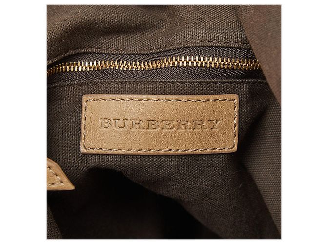 Borsa a tracolla Burberry in vitello beige - vista 11