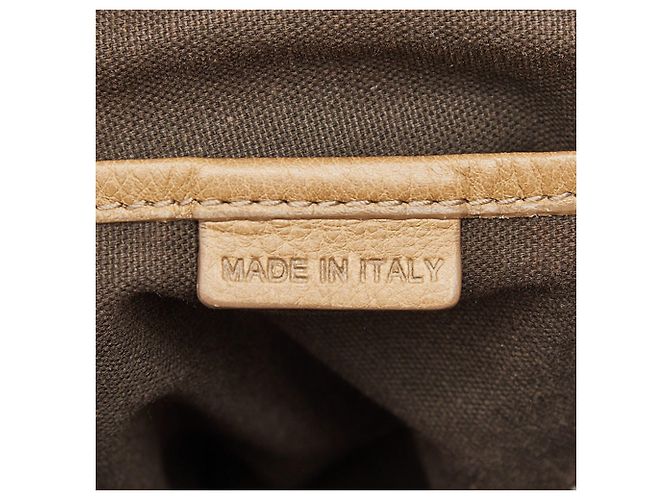 Borsa a tracolla Burberry in vitello beige - vista 12
