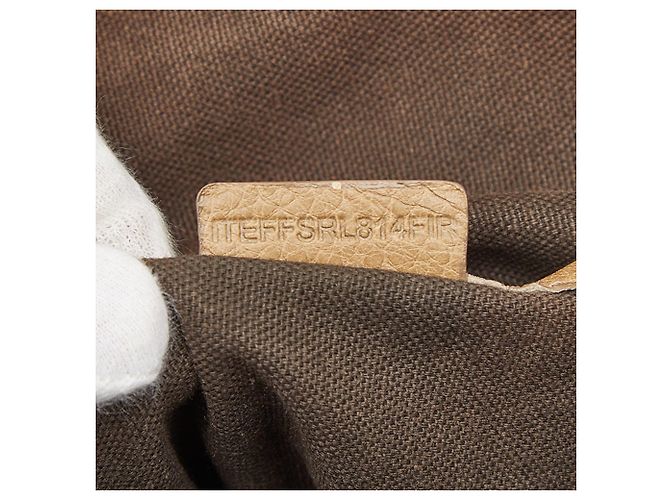 Borsa a tracolla Burberry in vitello beige - vista 13