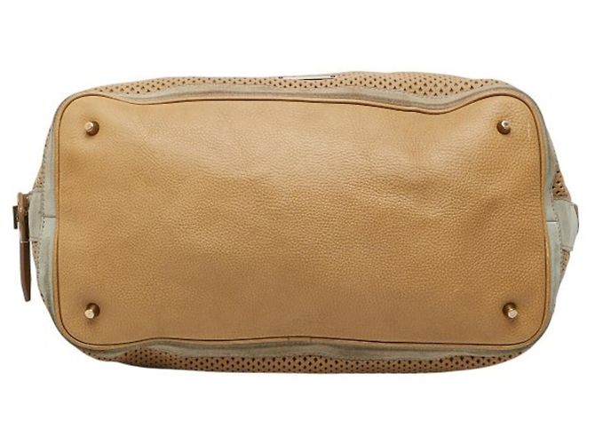 Borsa a tracolla Burberry in vitello beige - vista 3