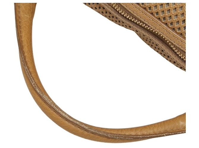 Borsa a tracolla Burberry in vitello beige - vista 9