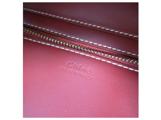 Bolsa de Ombro Chloé Woody Small em Feltro e Couro Vermelho - vista 10