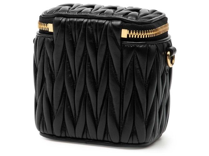 Miu Miu Matelassé Mini Schultertasche Schwarz - Ansicht 2