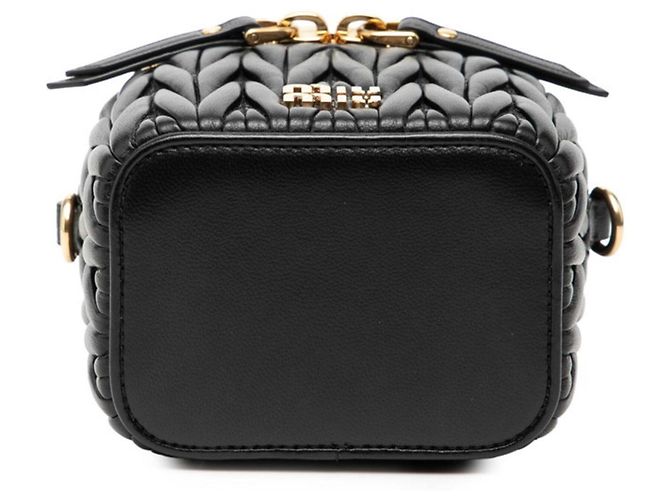 Miu Miu Matelassé Mini Schultertasche Schwarz - Ansicht 3