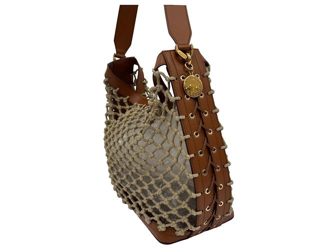 Stella Mc Cartney Borsa Tote Eco Knotted Mesh di Stella McCartney Marrone - vista 2