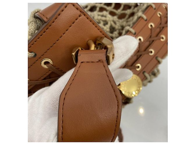 Stella Mc Cartney Borsa Tote Eco Knotted Mesh di Stella McCartney Marrone - vista 20