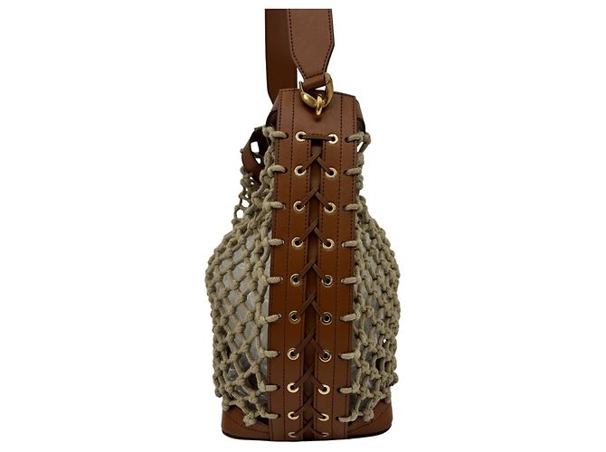 Stella Mc Cartney Borsa Tote Eco Knotted Mesh di Stella McCartney Marrone - vista 3