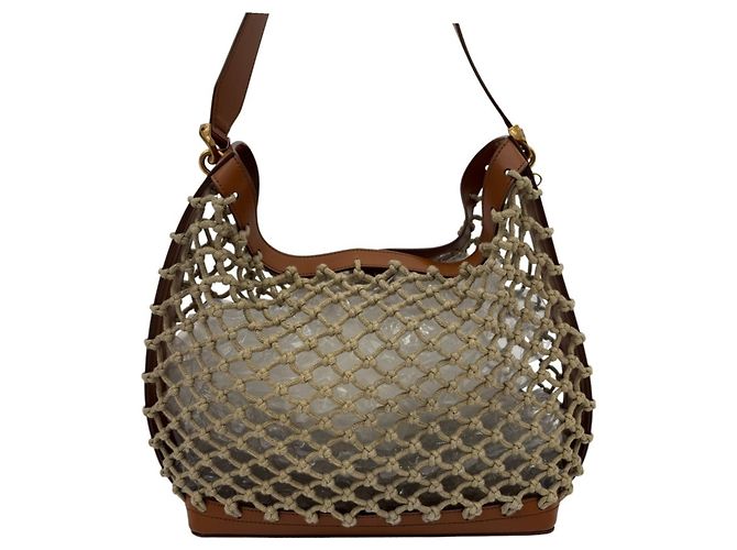 Stella Mc Cartney Borsa Tote Eco Knotted Mesh di Stella McCartney Marrone - vista 4