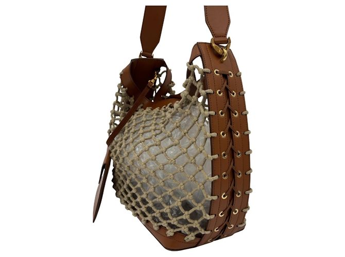 Stella Mc Cartney Borsa Tote Eco Knotted Mesh di Stella McCartney Marrone - vista 5