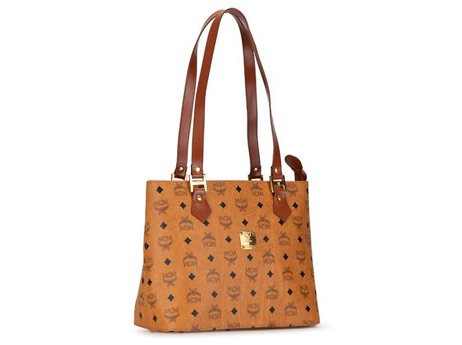 Saco Tote MCM Visetos Logogram Marrom - vista 2