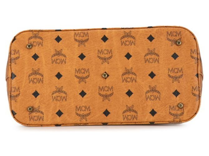 Saco Tote MCM Visetos Logogram Marrom - vista 4