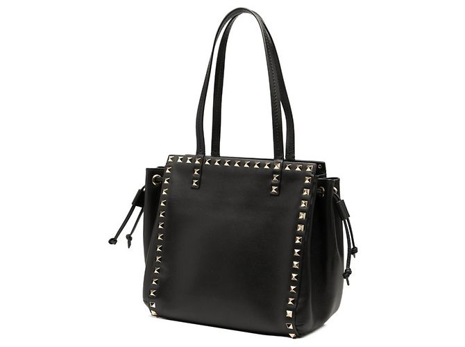 Borsa Valentino Rockstud in pelle nera Nero - vista 2