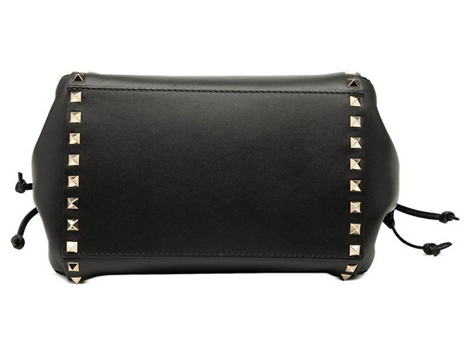 Borsa Valentino Rockstud in pelle nera Nero - vista 3