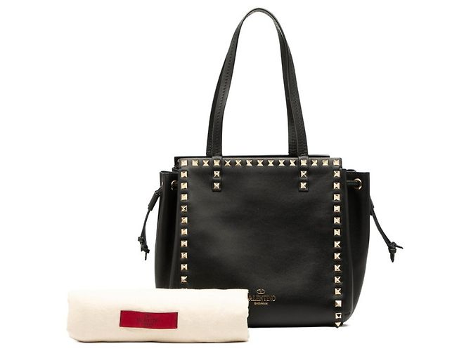 Borsa Valentino Rockstud in pelle nera Nero - vista 7