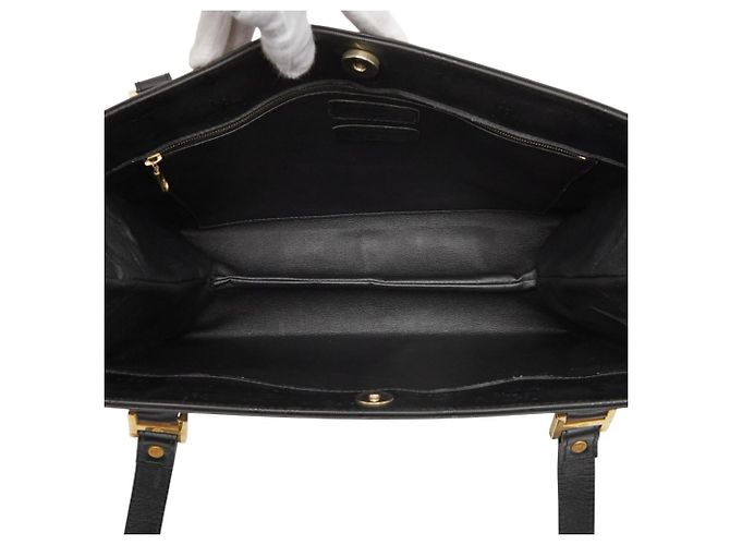 MCM Visetos Shopper aus schwarzem Nylon und Leder - Ansicht 9