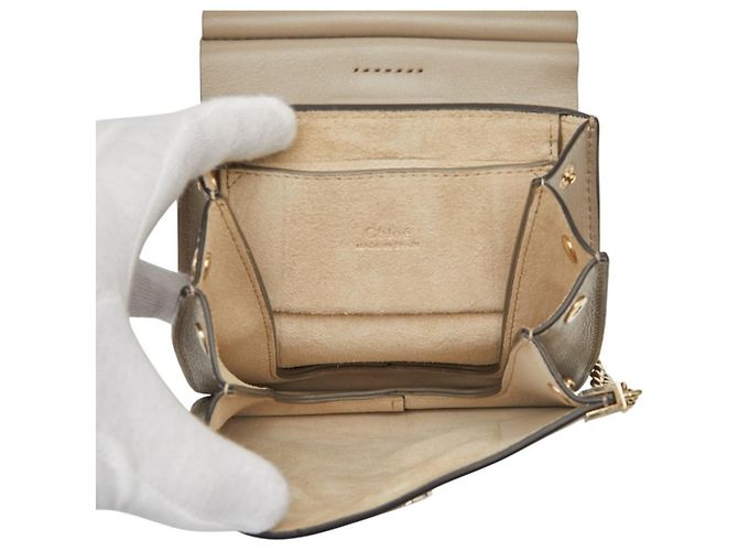 Borsa a tracolla Chloé Faye Small Beige - vista 7
