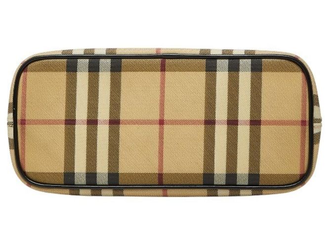 Borsa Burberry Nova Check Nero Beige - vista 3