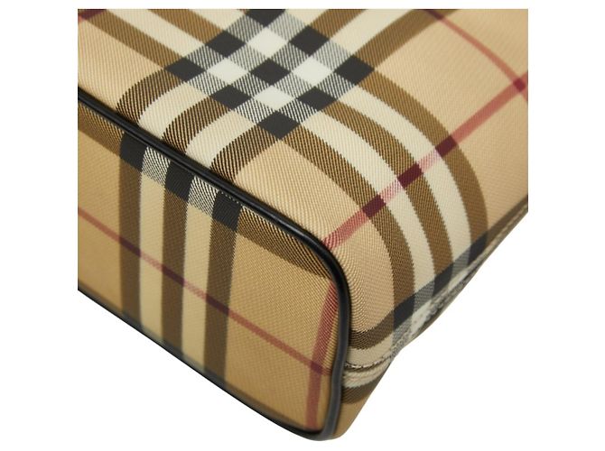 Borsa Burberry Nova Check Nero Beige - vista 6