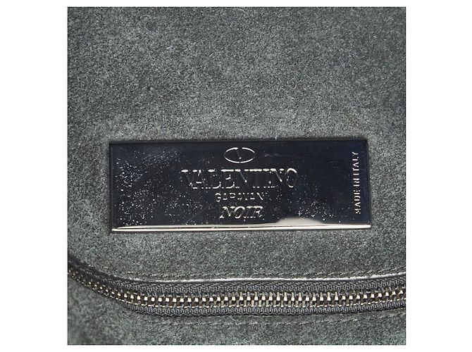 Borsa a Tracolla Valentino Rockstud Nero Porpora - vista 9