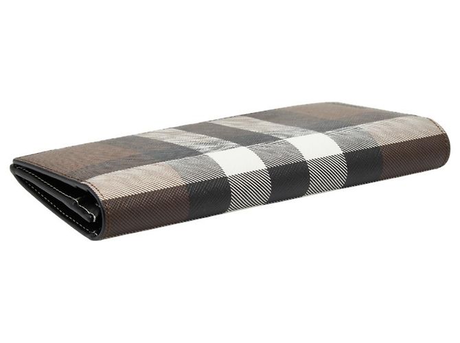 Cartera larga Burberry Check Castaño Negro Blanco - vista 5