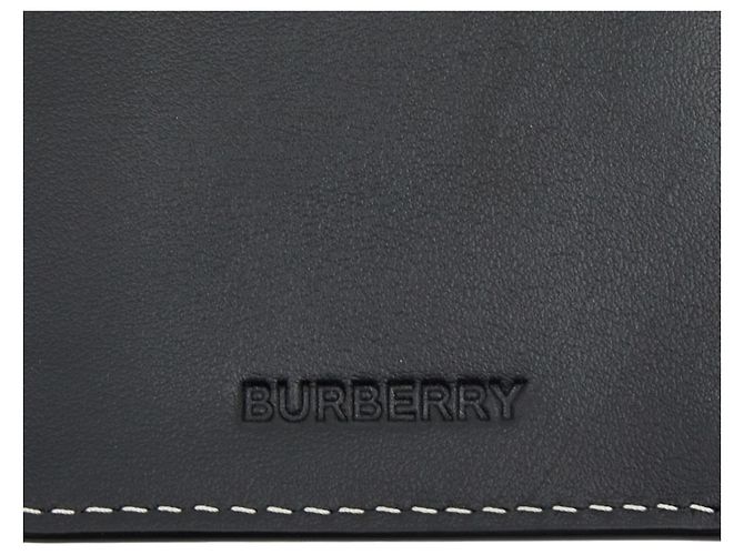 Cartera larga Burberry Check Castaño Negro Blanco - vista 8