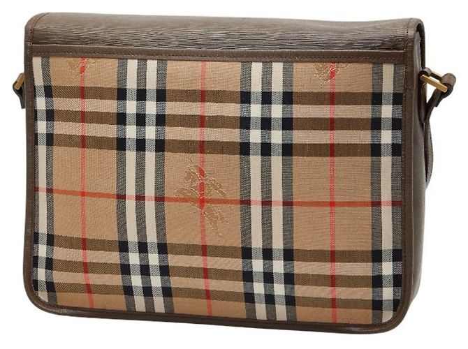 Borsa a tracolla Burberry Nova Check Shadow Horse Marrone Beige - vista 2
