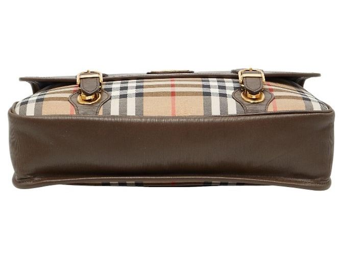 Borsa a tracolla Burberry Nova Check Shadow Horse Marrone Beige - vista 3