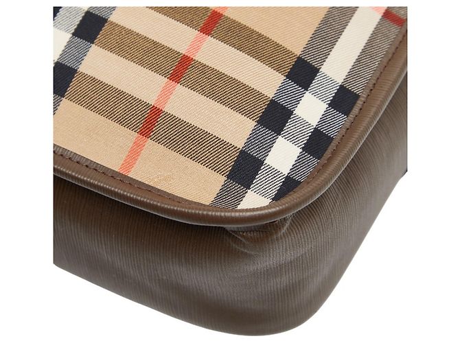 Borsa a tracolla Burberry Nova Check Shadow Horse Marrone Beige - vista 6