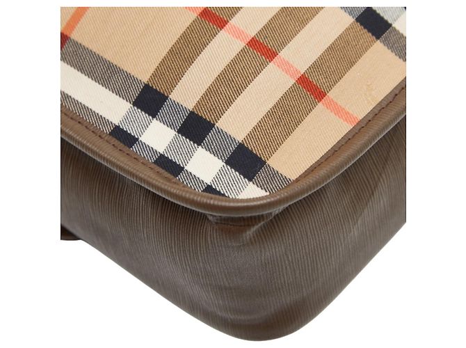 Borsa a tracolla Burberry Nova Check Shadow Horse Marrone Beige - vista 7