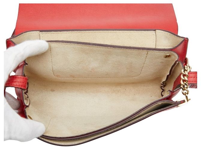 Borsa a tracolla Chloé Faye Rosso - vista 12
