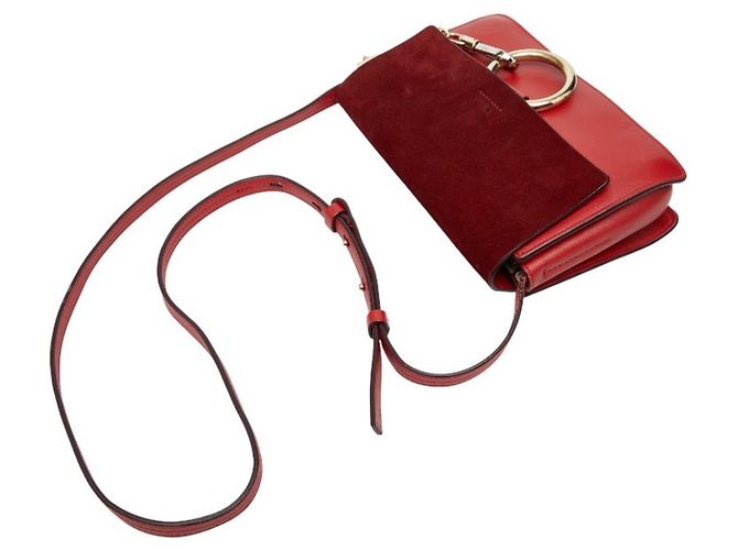 Borsa a tracolla Chloé Faye Rosso - vista 4