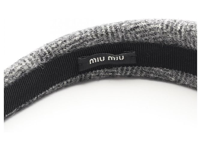 Cerchietto Gray Alice Band di Miu Miu Marrone - vista 3