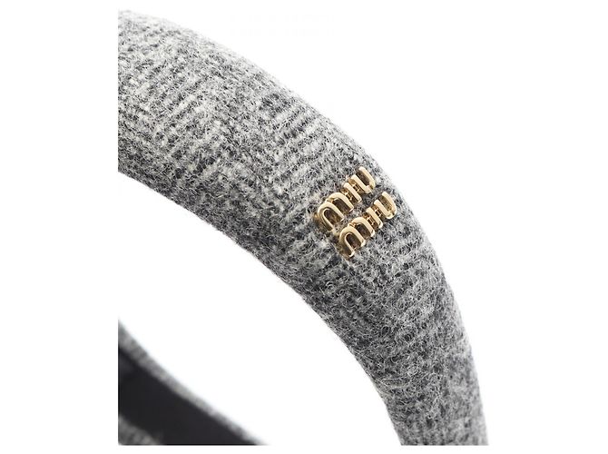 Cerchietto Gray Alice Band di Miu Miu Marrone - vista 4