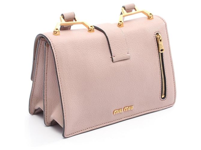 Borsa a tracolla Miu Miu in pelle Madras Rosa - vista 2
