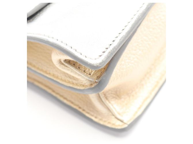 Miu Miu Madras Schultertasche Silber Golden - Ansicht 8