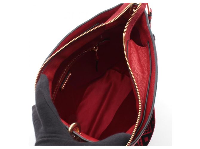 Borsa a tracolla Miu Miu Madras Rosso - vista 3