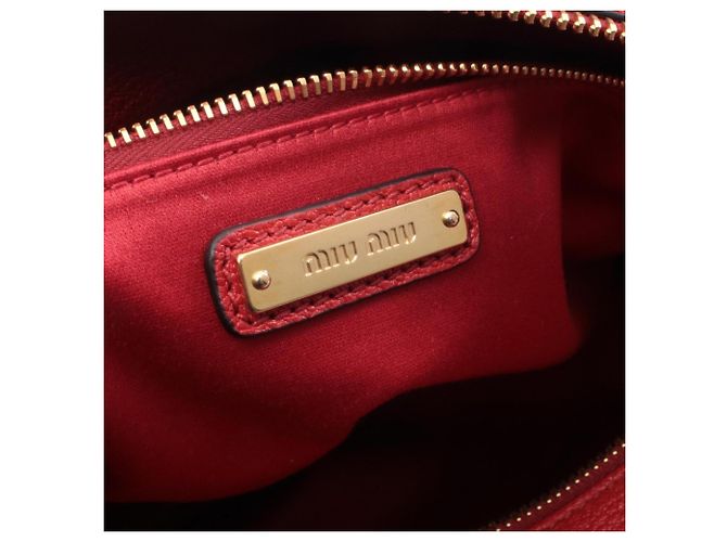 Borsa a tracolla Miu Miu Madras Rosso - vista 4