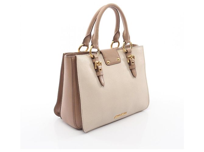 Miu Miu Madras Tote Bag Braun Beige - Ansicht 2