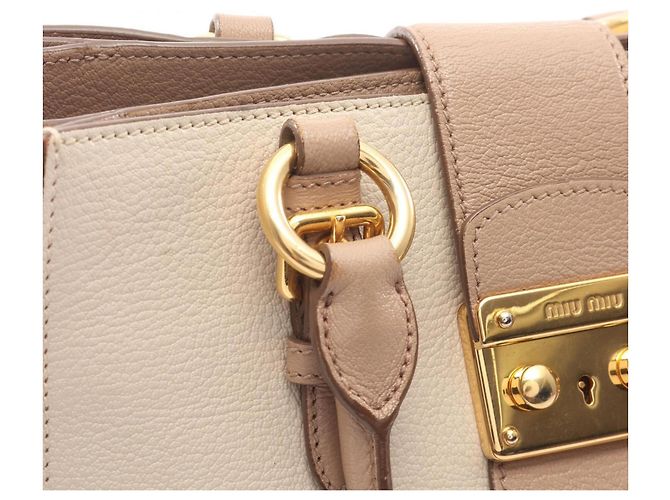 Miu Miu Madras Tote Bag Braun Beige - Ansicht 7